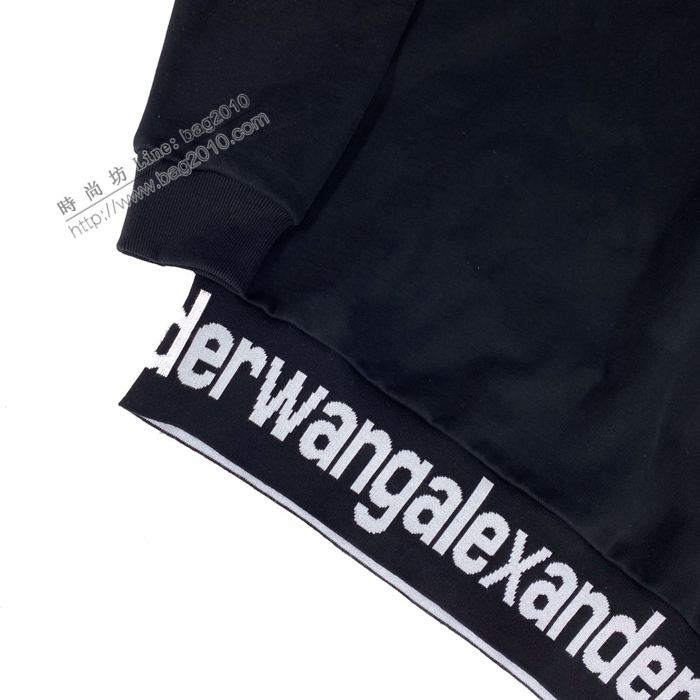 alexanderwang女裝 亞曆山大王20新款帶帽衛衣 後背字母印花純棉衛衣  ydi3059